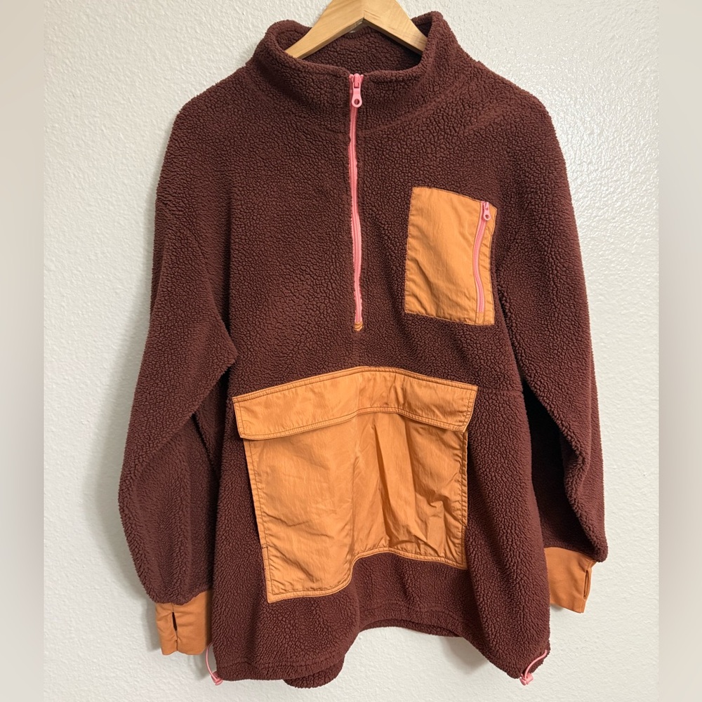 Aerie Offline Oversized Sherpa Quarter Zip Jacket - Picture 8 of 11